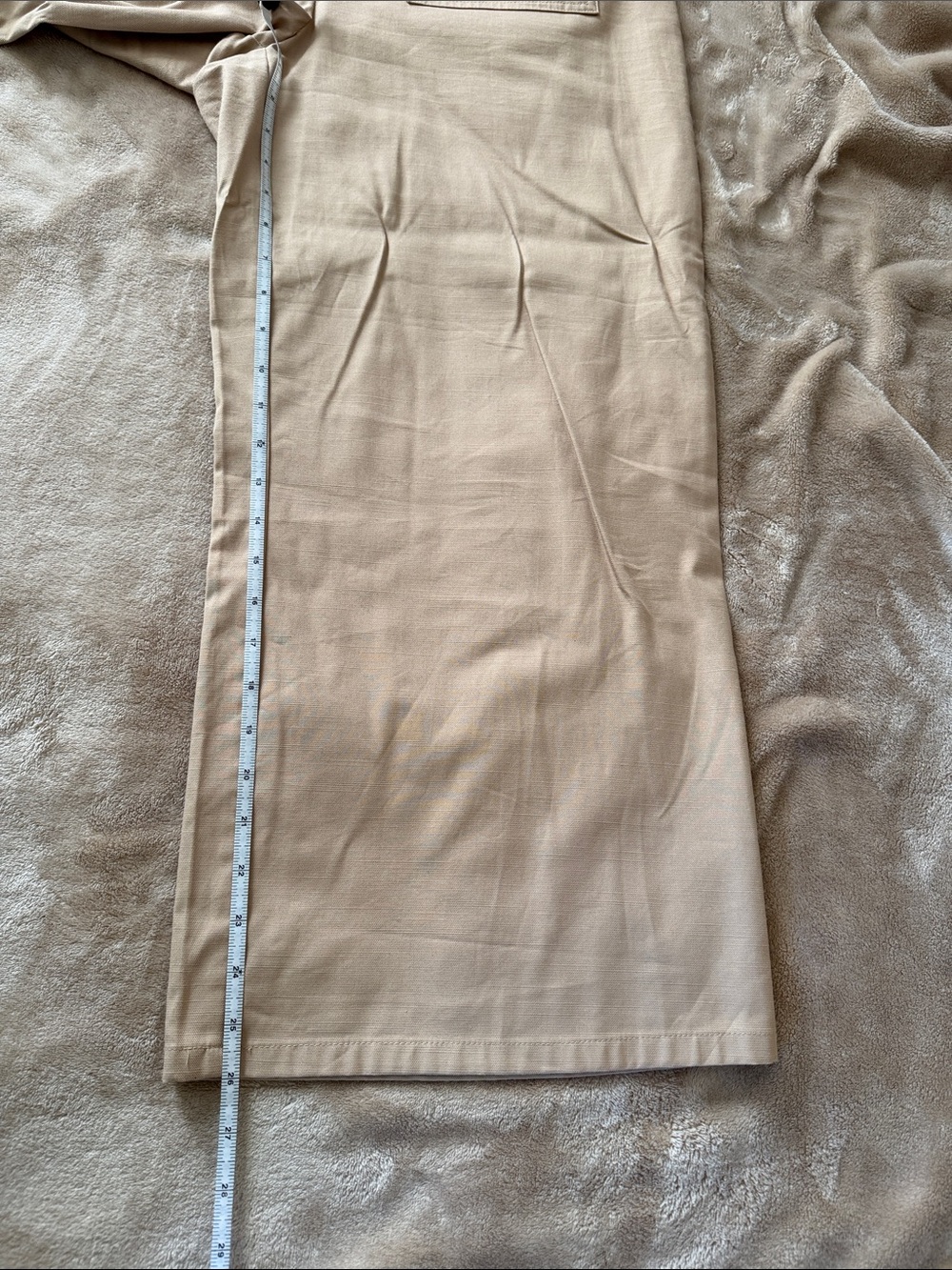 LOFT Tan High-Rise Wide Leg Ankle/Crop Pants with Belt - Picture 8 of 12